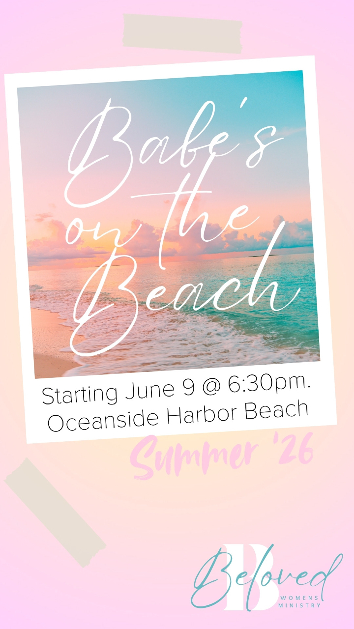 ☀️ Babes on the Beach is back! Join us for six weeks of faith, friendship, and meaningful conversations by the water. 
We’ll be diving into Every Thought Captive by Kyle Idleman, growing together, and building genuine community.
Bring a beach chair, a friend, and an open heart. We can’t wait to spend these summer evenings with you. 🤍🌊
📍 Oceanside Harbor
�🗓️ Starting June 9�
⏰ 6:30–8:00 PM

#womenministry #connect #grow